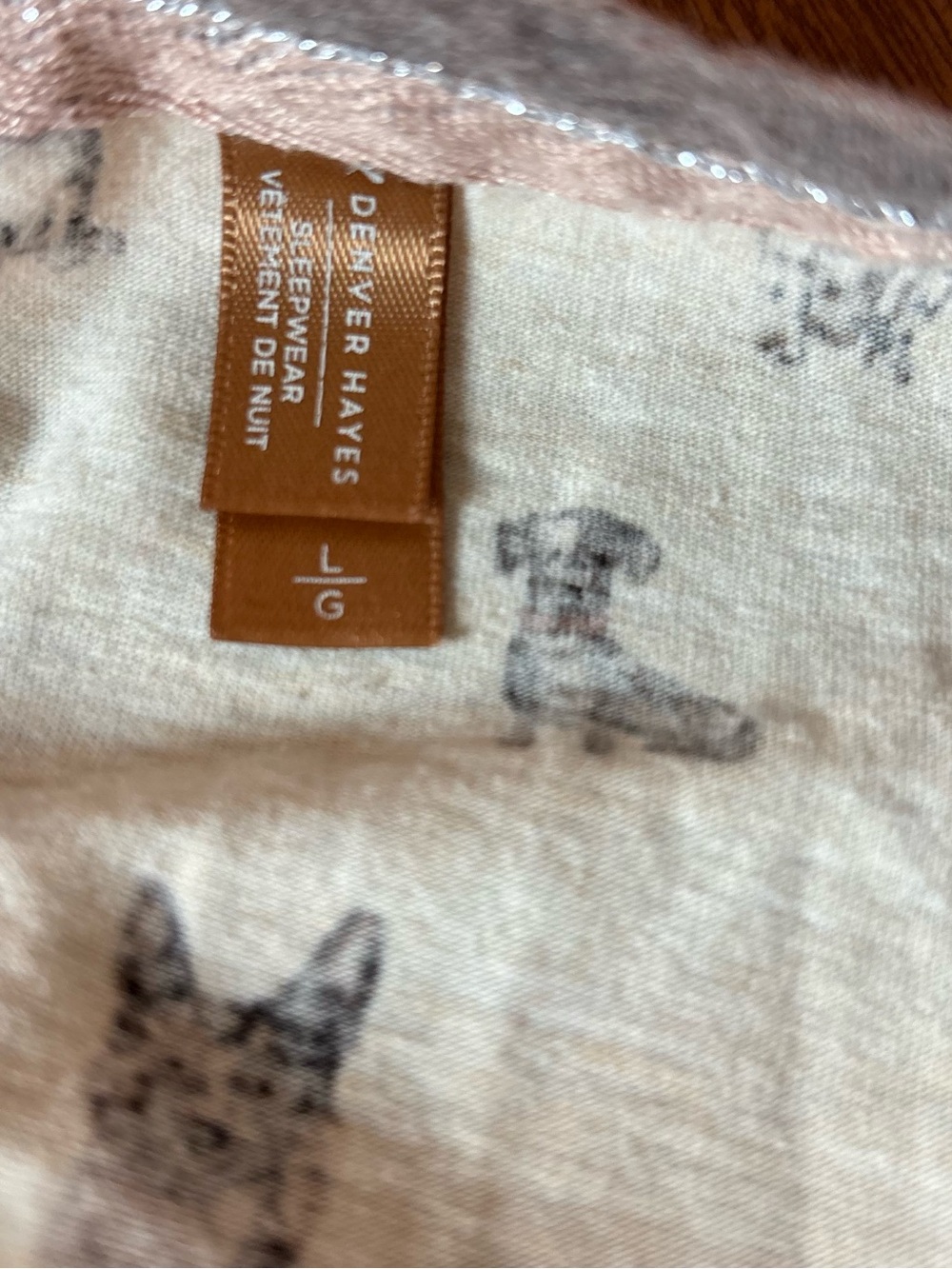 Denver Hayes Dog Print Sleepwear Nightgown Henley Style Soft Loungewear - Picture 5 of 10